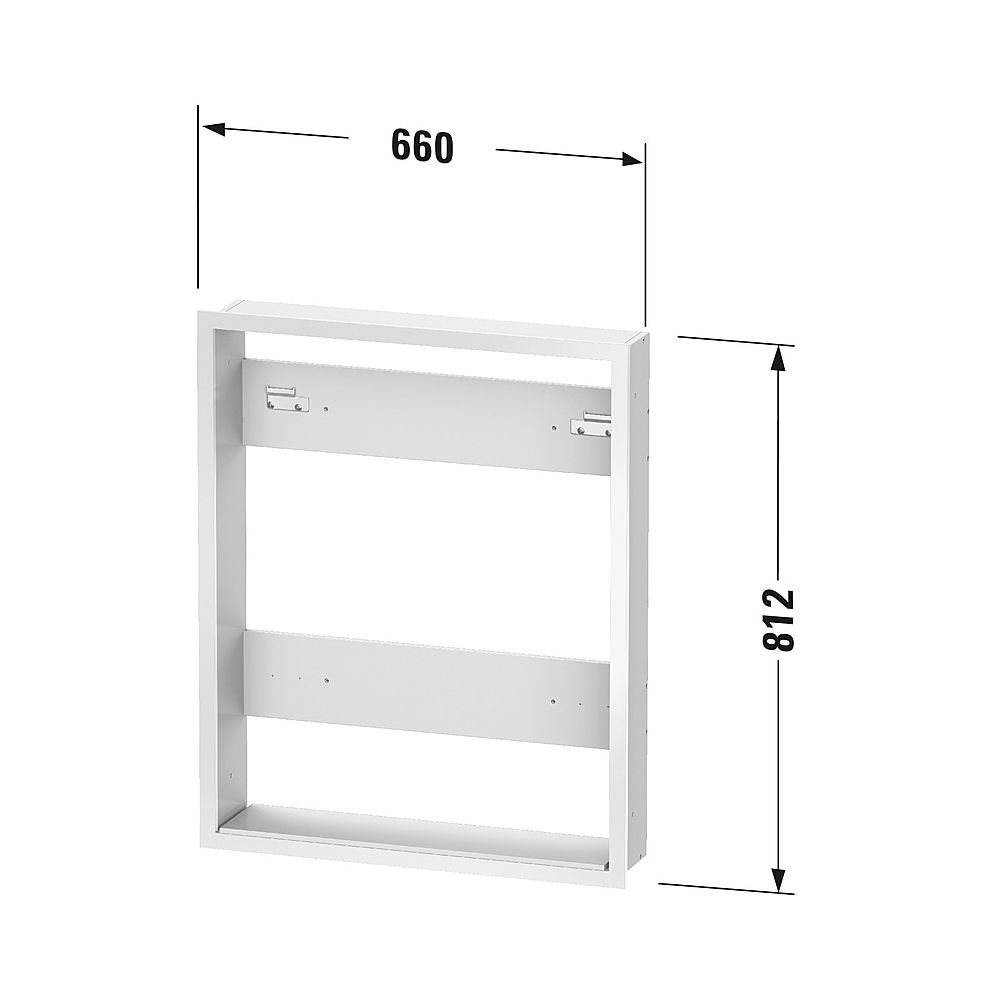 Duravit Einbau-Set aus Hochverdichtete MDF-Platte 139x661x812mm, Mattweiß, mit Bef... DURAVIT-LM987500000 4053424471082 (Abb. 2)