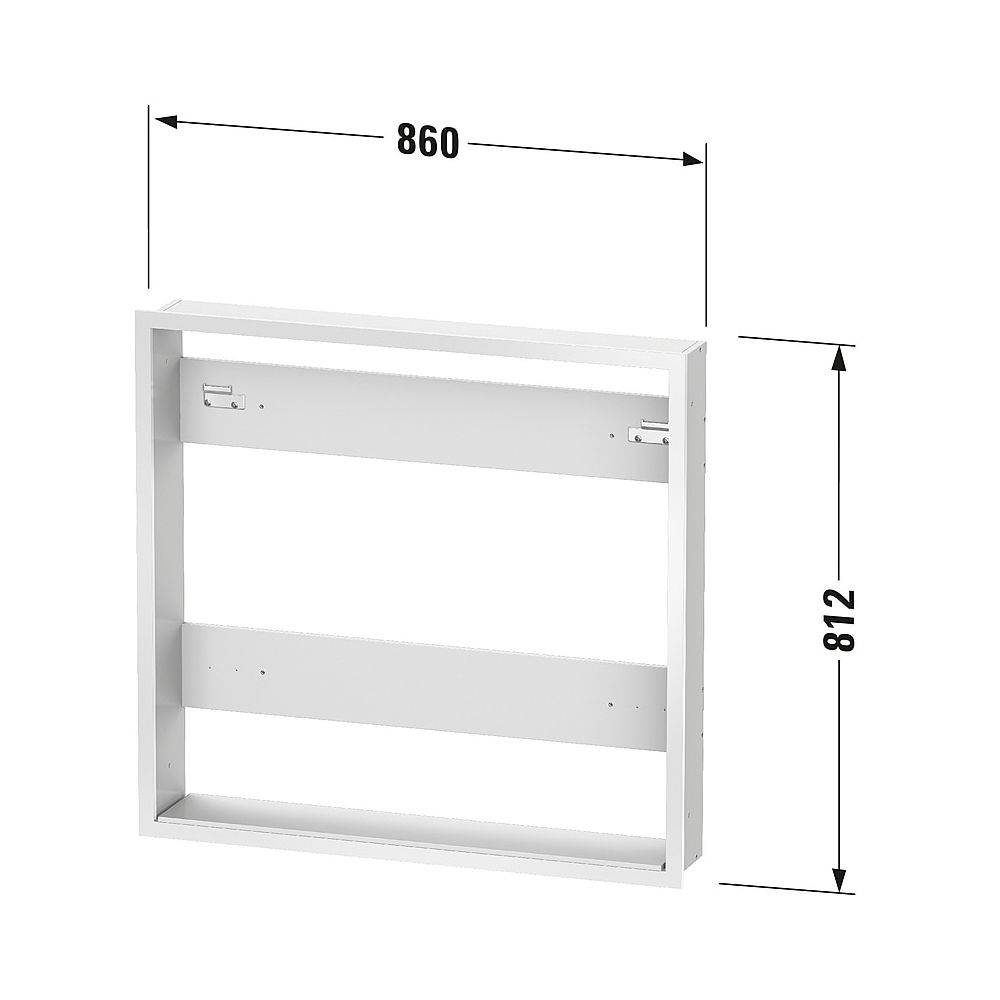 Duravit Einbau-Set aus Hochverdichtete MDF-Platte 139x861x812mm, Mattweiß, mit Bef... DURAVIT-LM987600000 4053424471099 (Abb. 3)