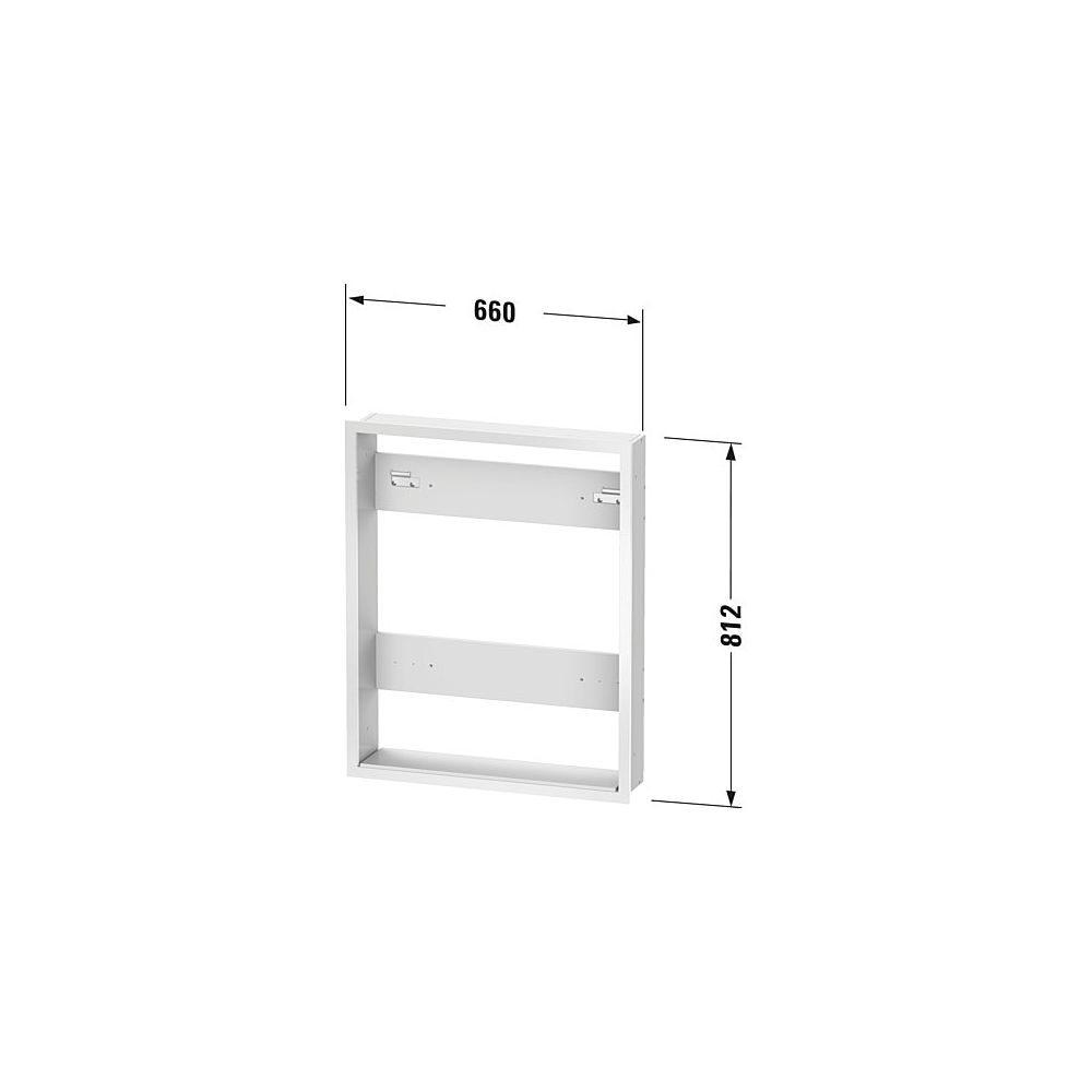 Duravit Einbau-Set aus Hochverdichtete MDF-Platte 139x661x812mm, Mattweiß, mit Bef... DURAVIT-LM987500000 4053424471082 (Abb. 3)