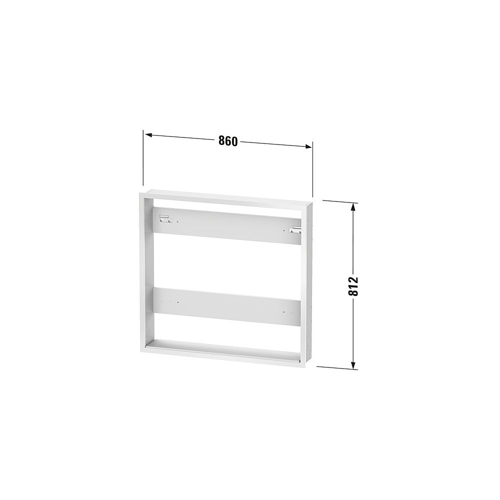 Duravit Einbau-Set aus Hochverdichtete MDF-Platte 139x861x812mm, Mattweiß, mit Bef... DURAVIT-LM987600000 4053424471099 (Abb. 4)
