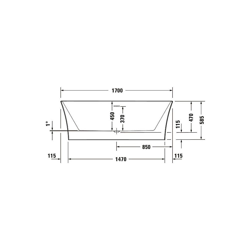 Duravit DuraSenja Badewanne 470x800x1700mm, 265l, Weiß glänzend, Oval, Vorwand... DURAVIT-700582000000000 4067116007671 (Abb. 6)