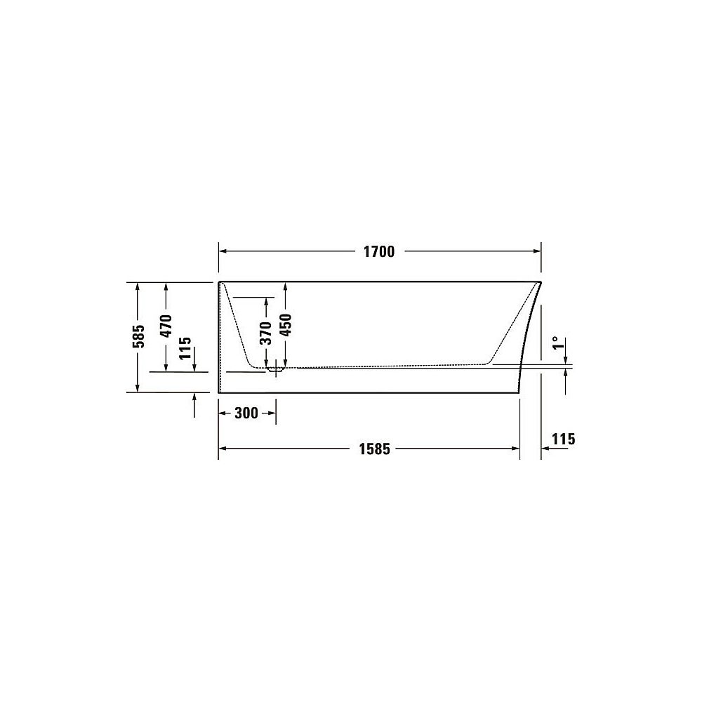 Duravit DuraSenja Badewanne 470x800x1700mm, 284l, Weiß glänzend, Oval, Ecke L,... DURAVIT-700580000000000 4067116007657 (Abb. 6)