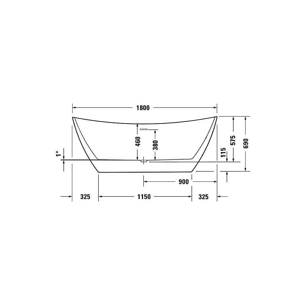 Duravit DuraVato Badewanne 690x800x1800mm, 202l, Weiß glänzend, Oval, Freisteh... DURAVIT-700569000000000 4067116007541 (Abb. 7)