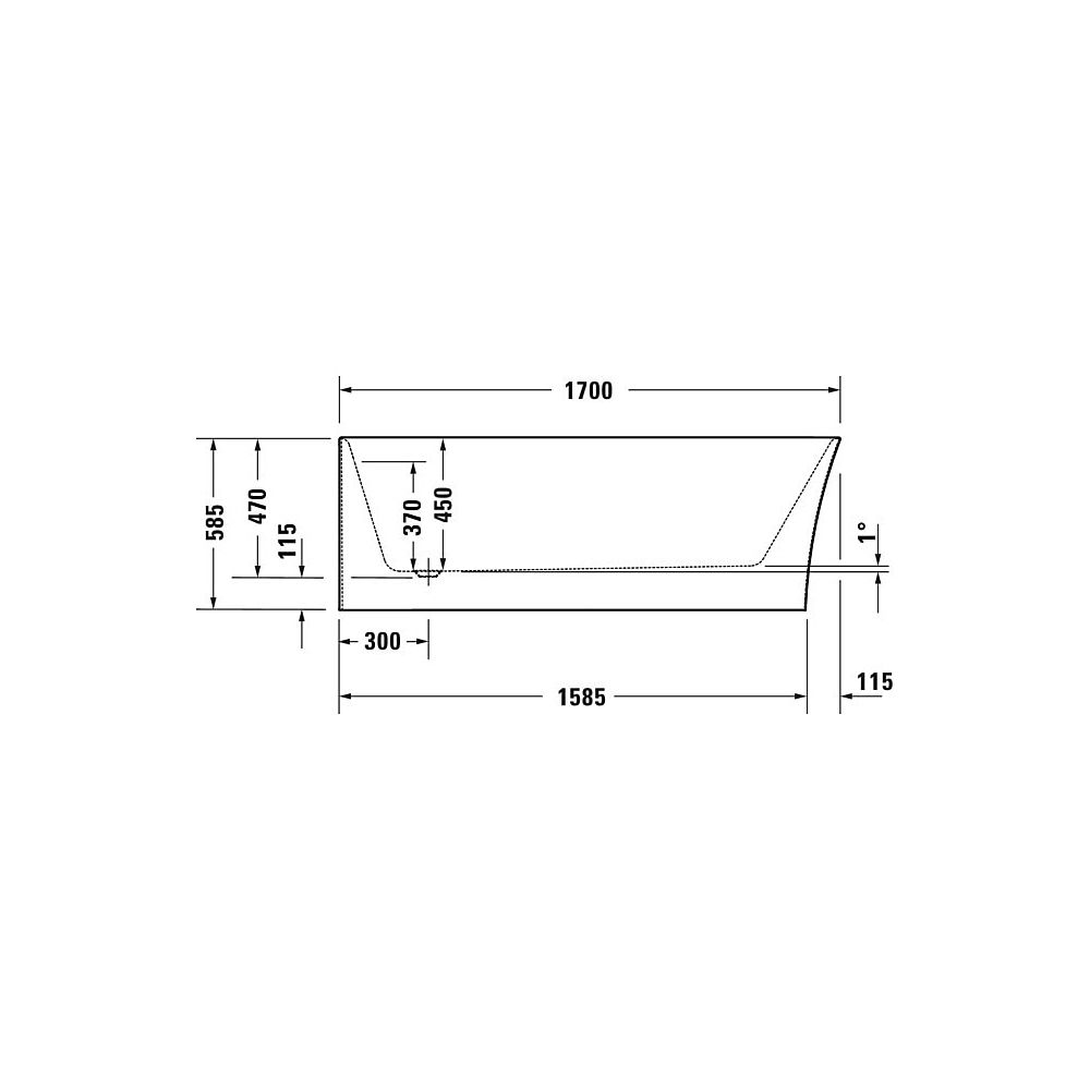 Duravit DuraSenja Badewanne 470x800x1700mm, 284l, Weiß glänzend, Oval, Ecke L,... DURAVIT-700580000000000 4067116007657 (Abb. 8)