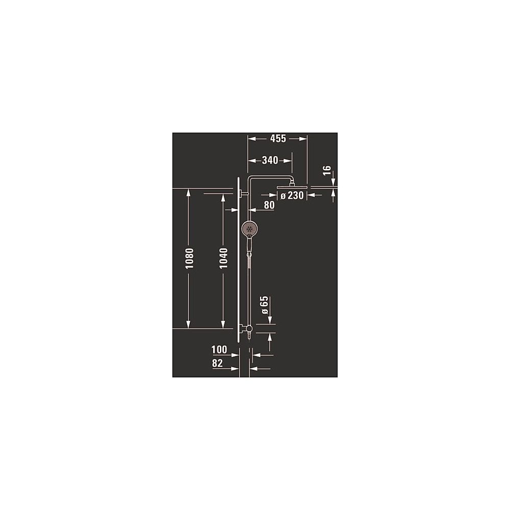 Duravit C.1 Duschsystem, Einhebel-Brausemischer, Chrom HG, Höhe 1200mm, Brausesch... DURAVIT-C14280007010 4053424455273 (Abb. 9)
