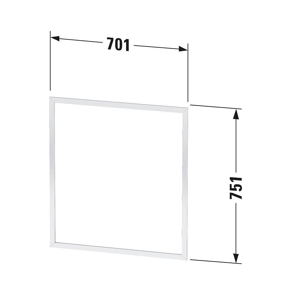 Duravit L-Cube Einbaurahmen, Aufsatz, 700x10x751mm, Zerlegt, Weiß Aluminium Ma... DURAVIT-LC9685018180000 4067116303629 (Abb. 2)