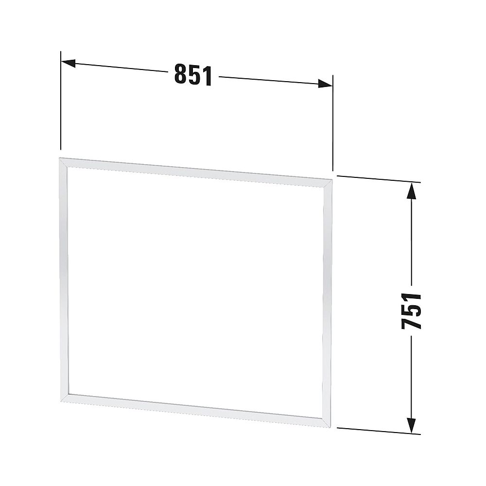 Duravit L-Cube Einbaurahmen, Aufsatz, Teilweise montiert, Weiß Aluminium Matt,... DURAVIT-LC9686018180000 4067116303643 (Abb. 2)