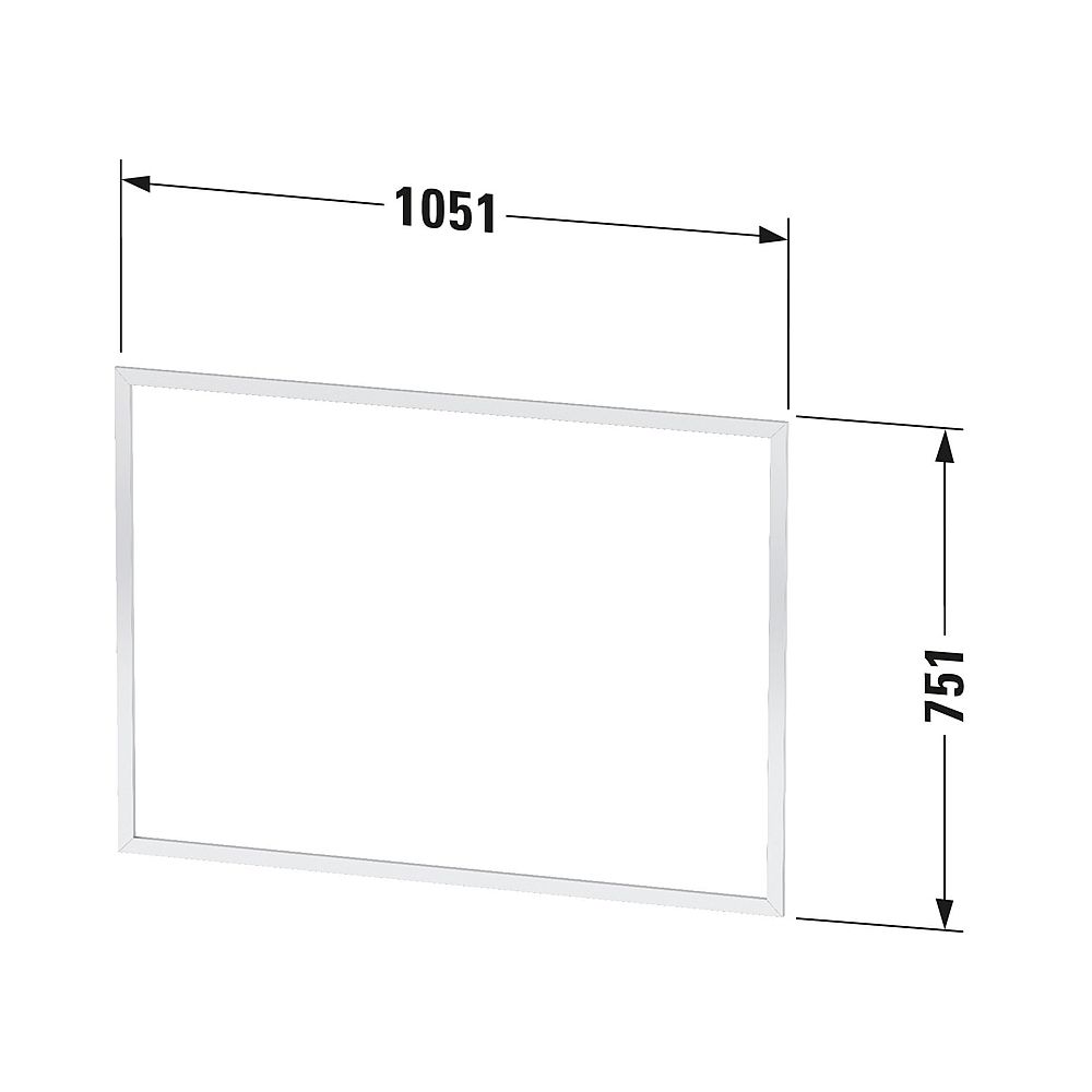 Duravit L-Cube Einbaurahmen, Aufsatz, 1050x10x751mm, Zerlegt, Graphit Aluminiu... DURAVIT-LC9687049490000 4067116303674 (Abb. 2)