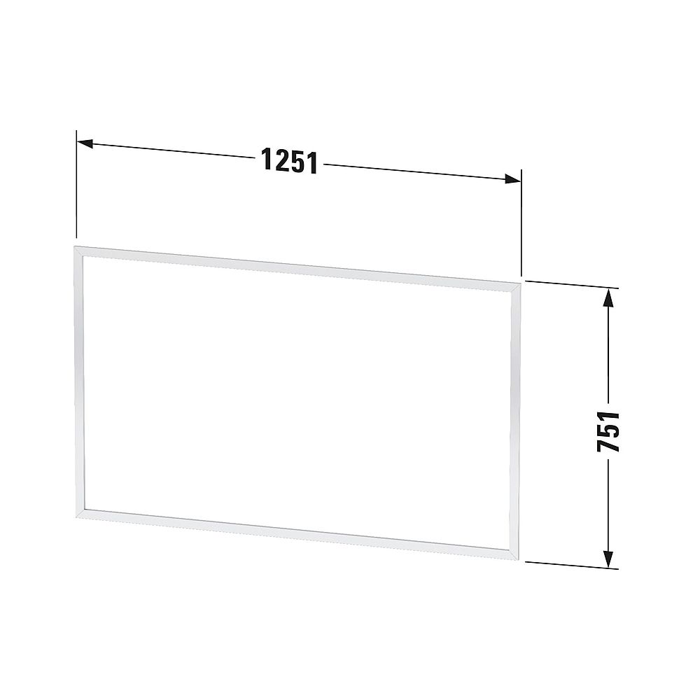 Duravit L-Cube Einbaurahmen, Aufsatz, 1250x10x751mm, Zerlegt, Weiß Aluminium M... DURAVIT-LC9688018180000 4067116303681 (Abb. 2)