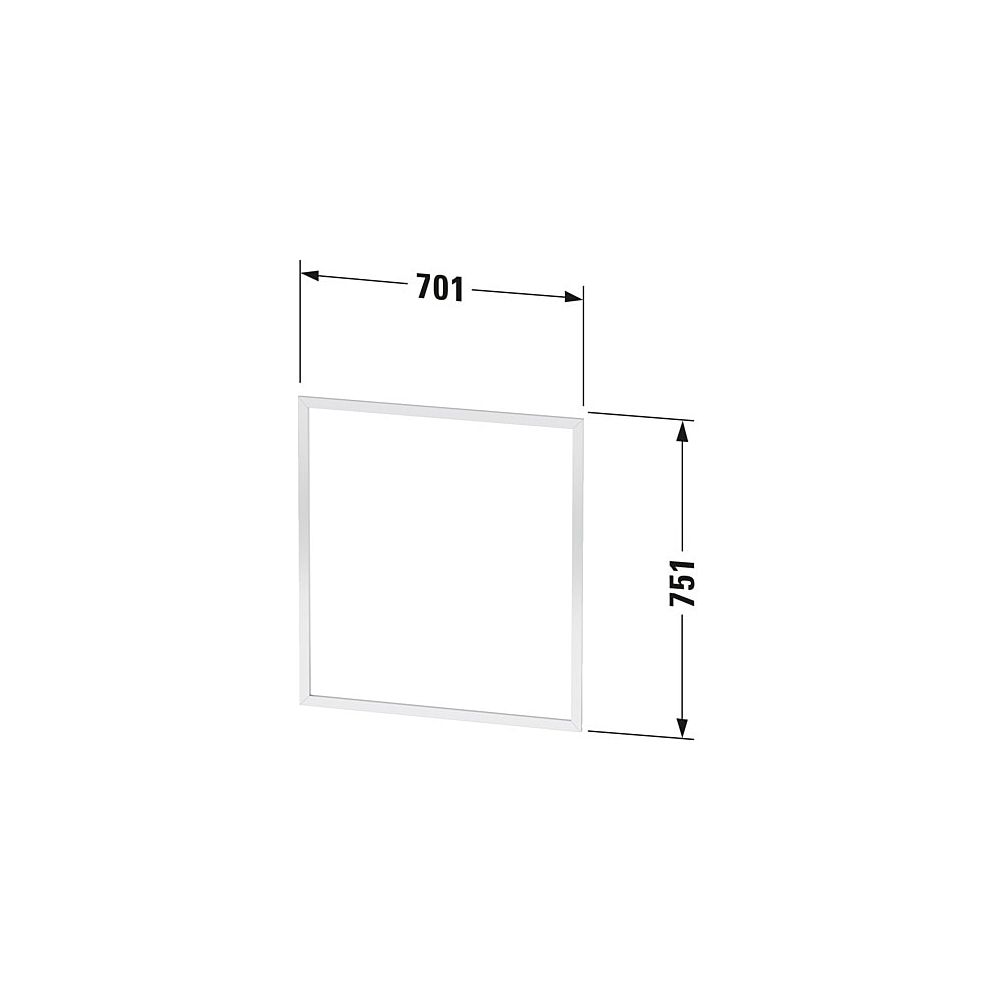 Duravit L-Cube Einbaurahmen, Aufsatz, 700x10x751mm, Zerlegt, Weiß Aluminium Ma... DURAVIT-LC9685018180000 4067116303629 (Abb. 3)