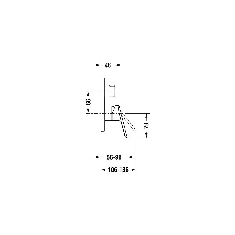 Duravit No.1 Einhebel-Brausemischer Unterputz, 2 Verbraucher, Chrom, Hand-/Kopfbr... DURAVIT-N14210012010 4067116084078 (Abb. 5)