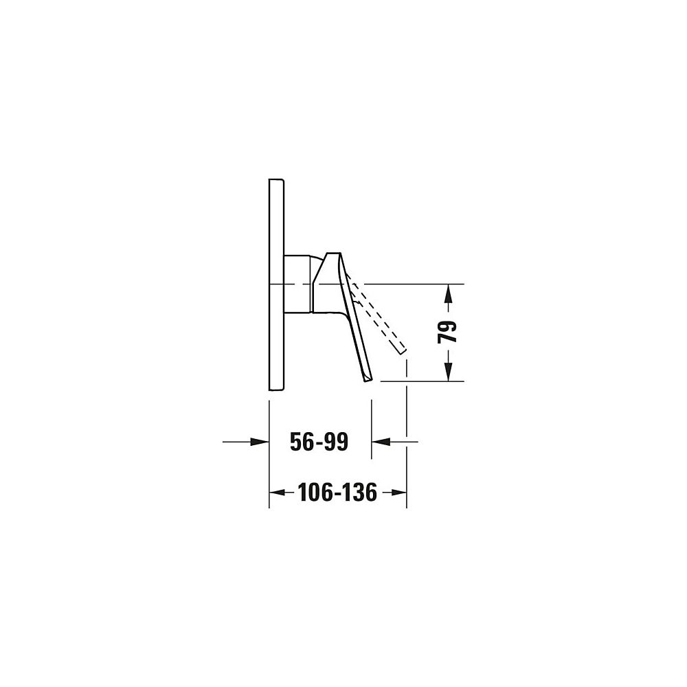 Duravit No.1 Einhebel-Brausemischer Unterputz, 1 Verbraucher, Chrom, 24,5l/min, R... DURAVIT-N14210010010 4067116084061 (Abb. 5)