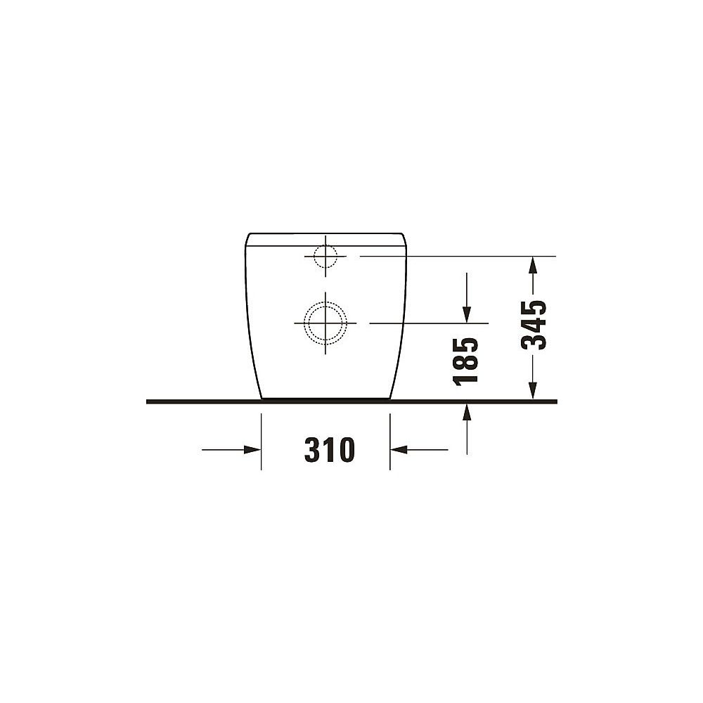 Duravit Qatego Stand WC 600x390x400mm, Weiß Hochglanz, HygieneGlaze, Back to wall, ... DURAVIT-2020092000 4067116999259 (Abb. 9)