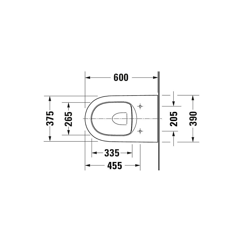 Duravit Qatego Stand WC 600x390x400mm, Weiß Hochglanz, HygieneGlaze, Back to wall,... DURAVIT-2020092000 4067116999259 (Abb. 17)
