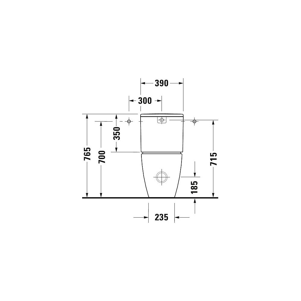 Duravit ME by Starck Stand WC für Kombination 650x370x415mm, Weiß Hochglanz, Hygie... DURAVIT-2005092000 4063382102157 (Abb. 22)