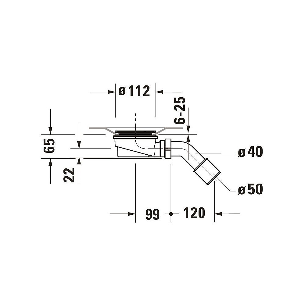 Duravit Sustano Duschwannenablauf aus Kunststoff 160x205x65mm, waagerecht, Spe... DURAVIT-791291000000000 4063382920607 (Abb. 2)