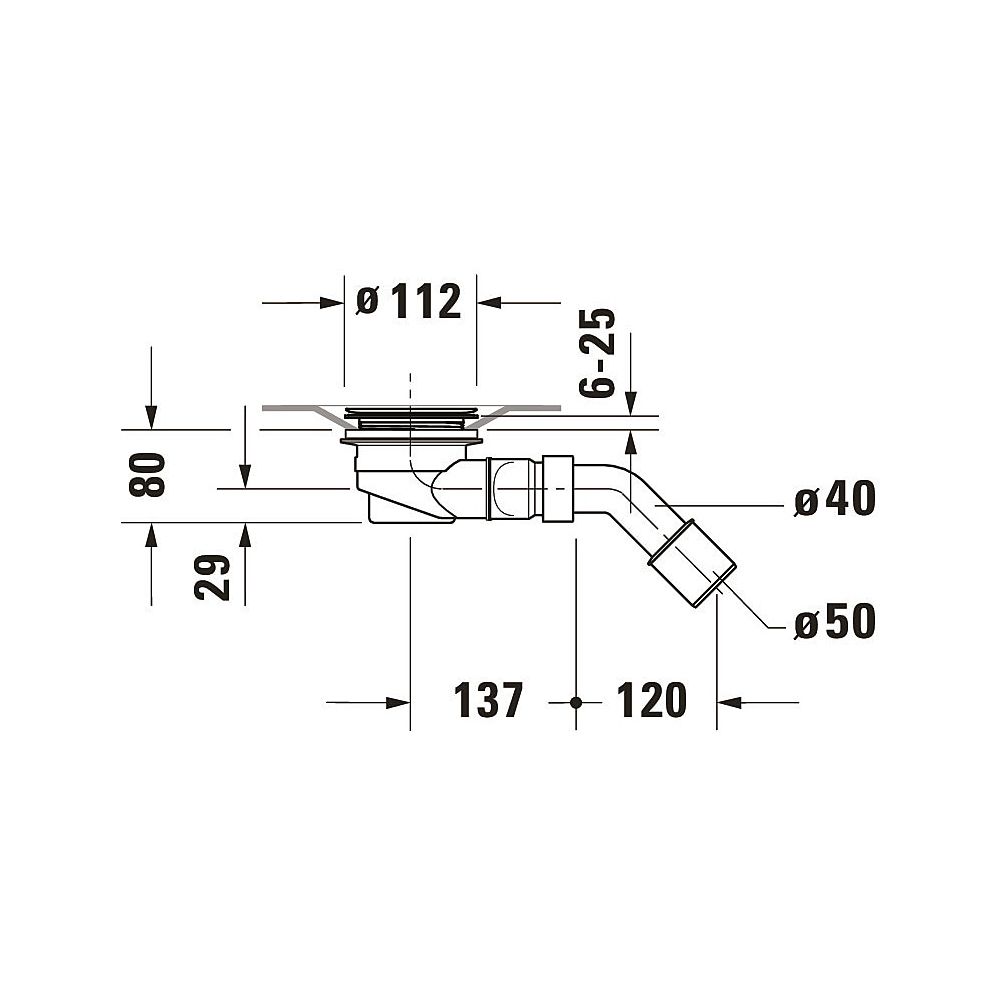 Duravit Sustano Duschwannenablauf aus Kunststoff 160x205x90mm, waagerecht, Spe... DURAVIT-791290000000000 4063382920591 (Abb. 2)