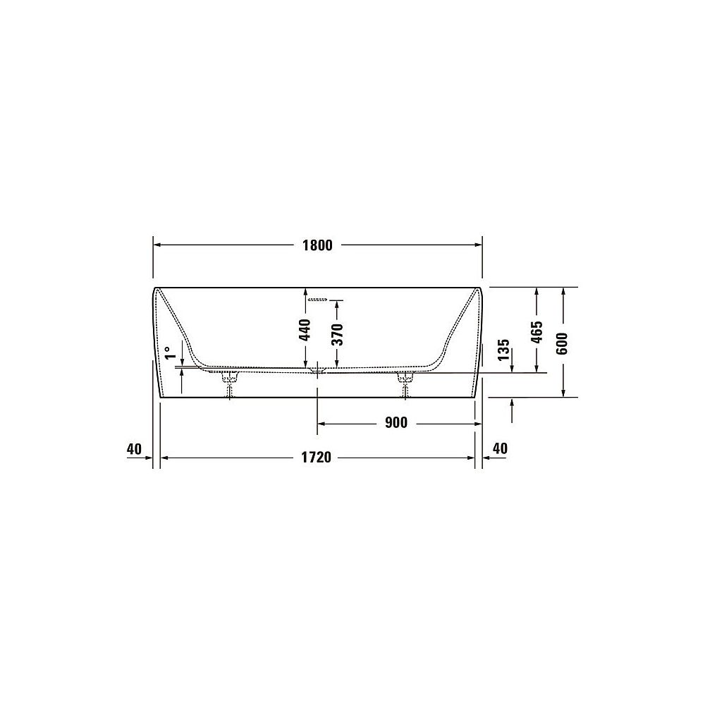 Duravit Qatego Whirlwanne Rechteckig, Freistehend, 800x1800x600mm, Air-System,... DURAVIT-760911000AS0000 4067116074178 (Abb. 2)