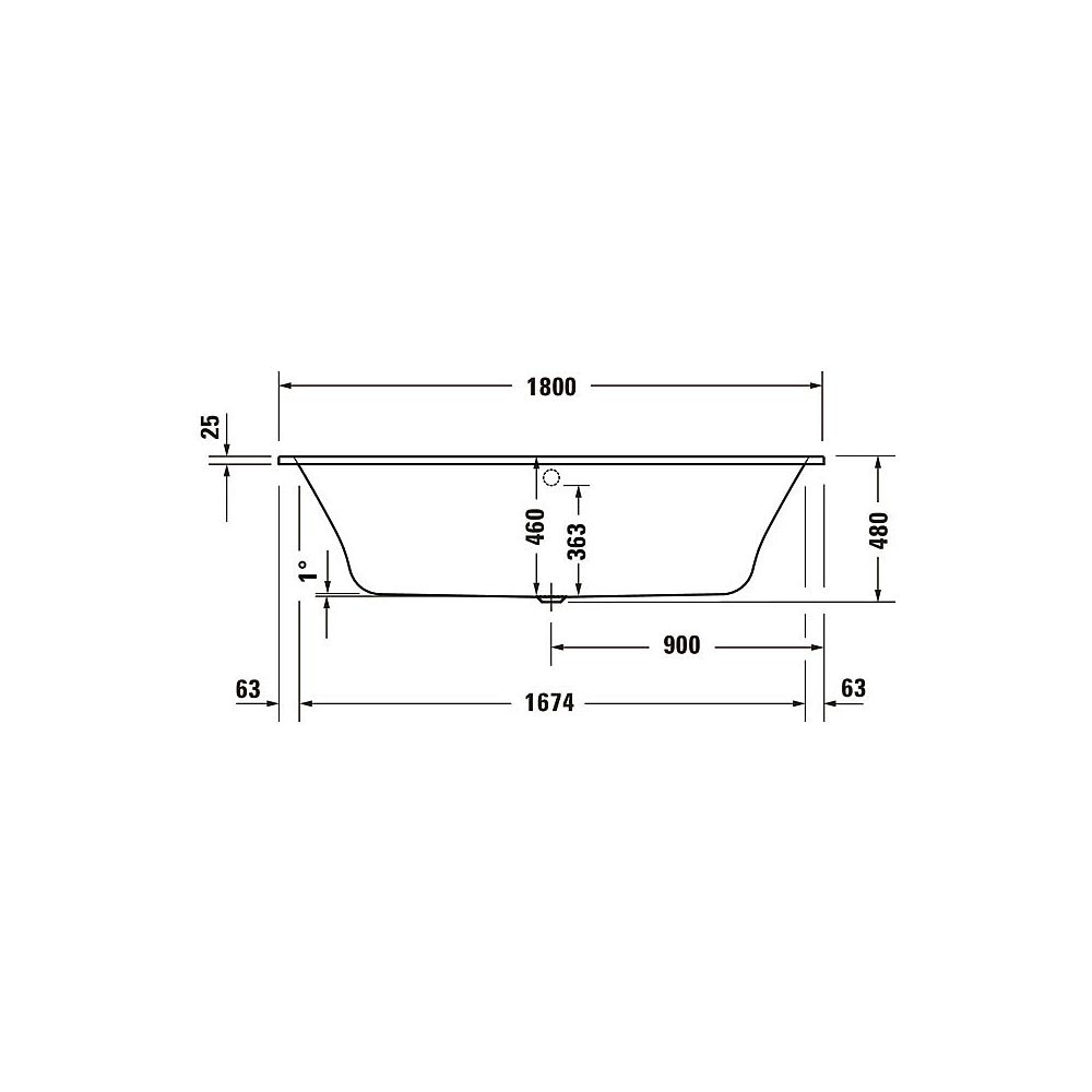 Duravit Qatego Whirlwanne Rechteckig, Einbau, 800x1800x480mm, Air-System, 2 Rü... DURAVIT-760614000AS0000 4067116074253 (Abb. 2)