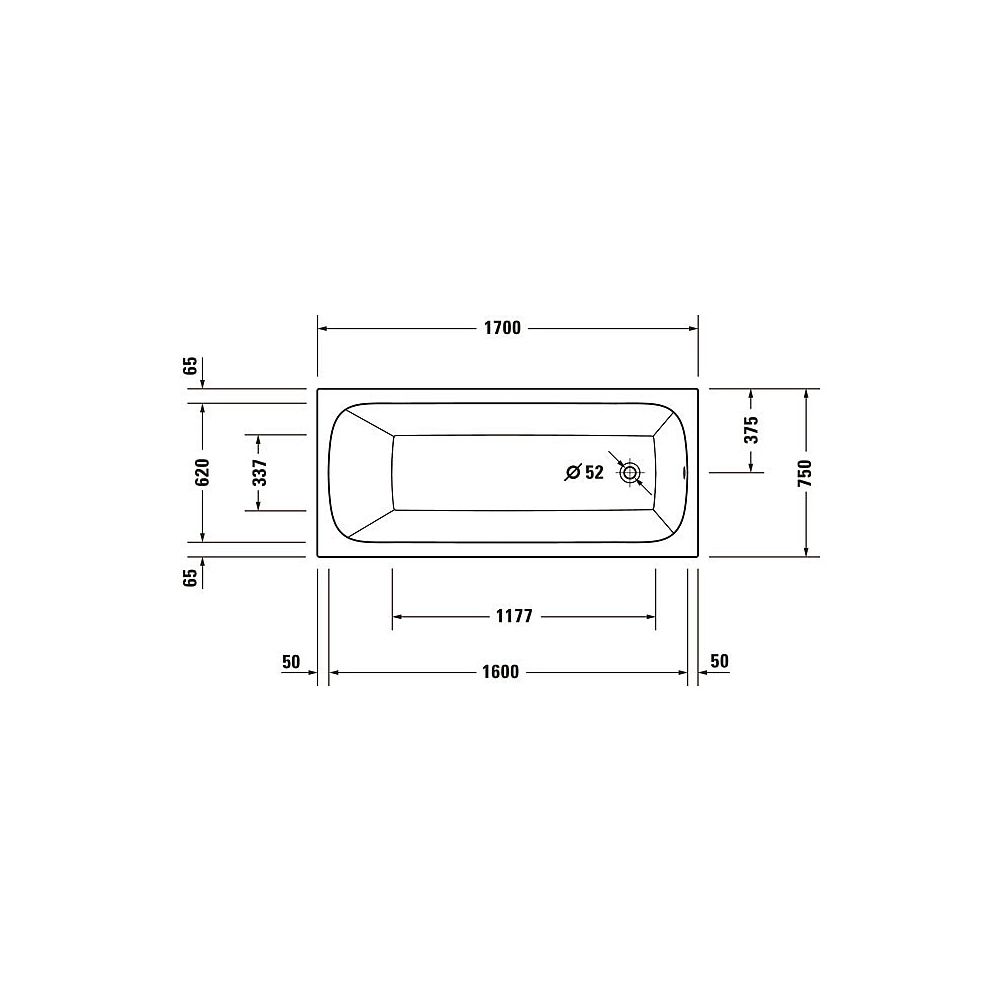 Duravit Qatego Whirlwanne Rechteckig, Einbau, 750x1700x480mm, Air-System, 1 Rü... DURAVIT-760612000AS0000 4067116074062 (Abb. 3)