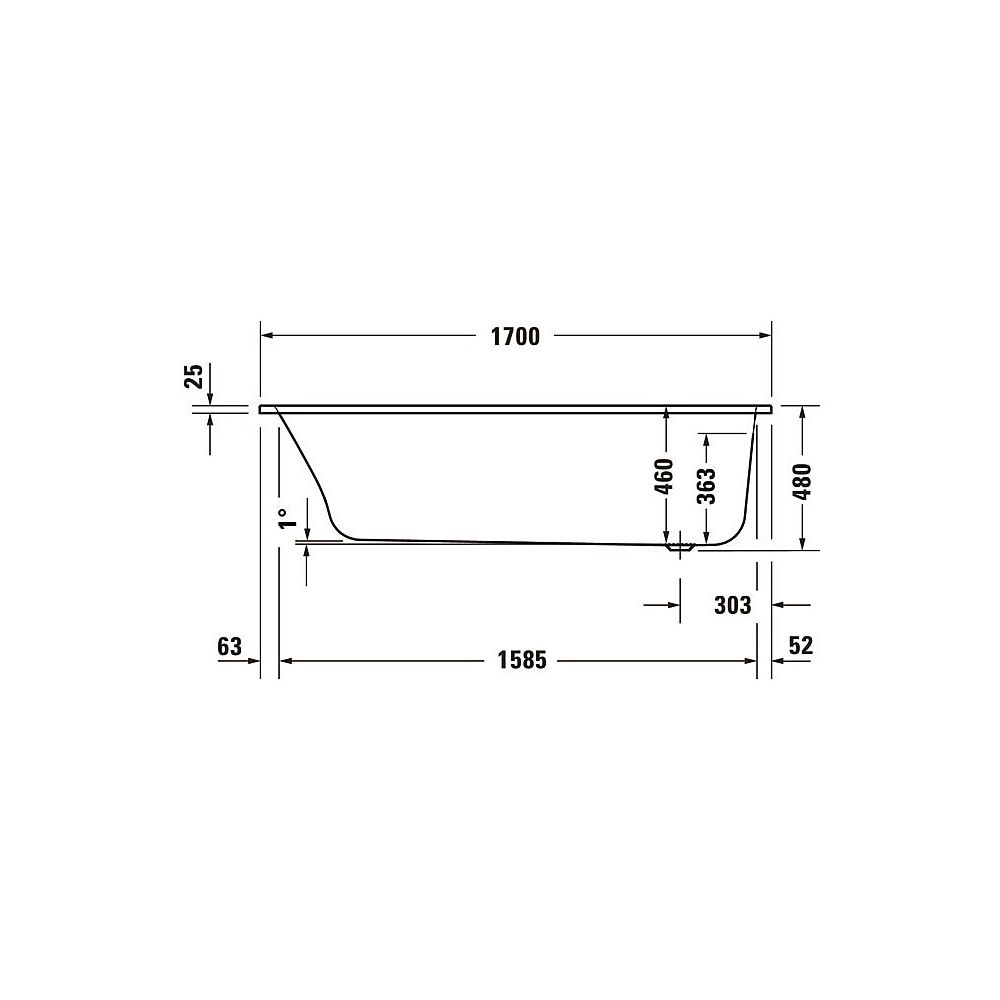 Duravit Qatego Whirlwanne Rechteckig, Einbau, 700x1700x480mm, Air-System, 1 Rü... DURAVIT-760611000AS0000 4067116074116 (Abb. 2)