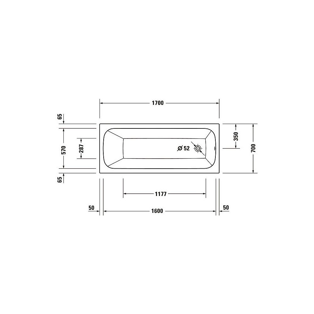 Duravit Qatego Whirlwanne Rechteckig, Einbau, 700x1700x480mm, Air-System, 1 Rü... DURAVIT-760611000AS0000 4067116074116 (Abb. 3)