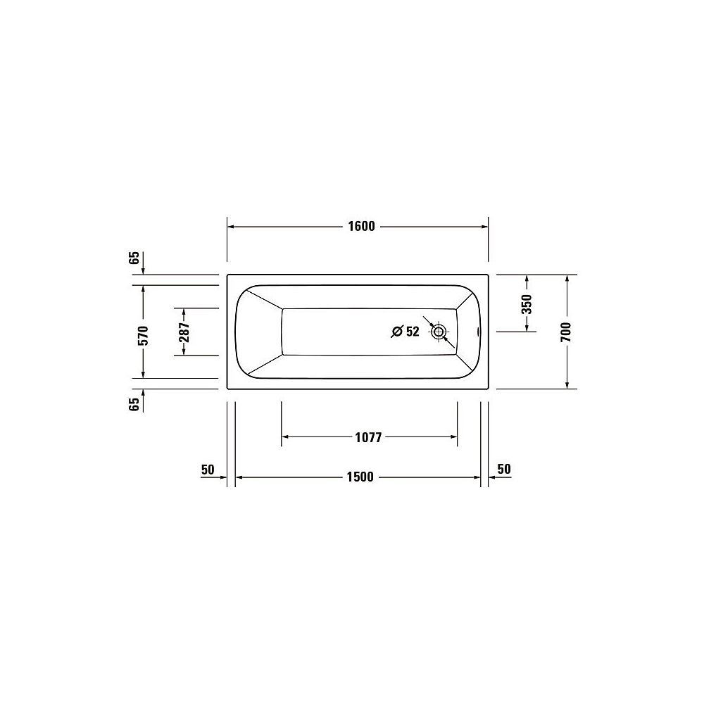 Duravit Qatego Whirlwanne Rechteckig, Einbau, 700x1600x480mm, Air-System, 1 Rü... DURAVIT-760610000AS0000 4067116074260 (Abb. 3)