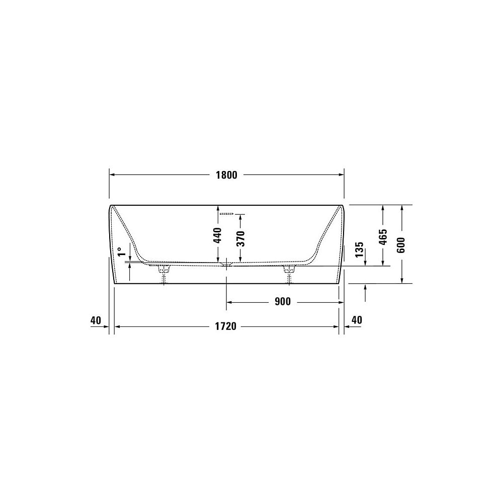 Duravit Qatego Whirlwanne Rechteckig, Freistehend, 800x1800x600mm, Air-System,... DURAVIT-760911000AS0000 4067116074178 (Abb. 4)