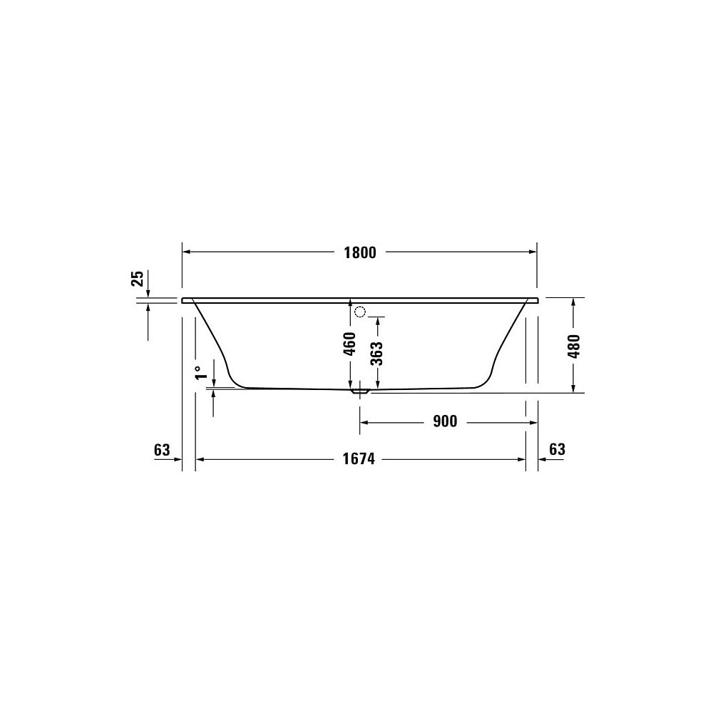 Duravit Qatego Whirlwanne Rechteckig, Einbau, 800x1800x480mm, Air-System, 2 Rü... DURAVIT-760614000AS0000 4067116074253 (Abb. 4)