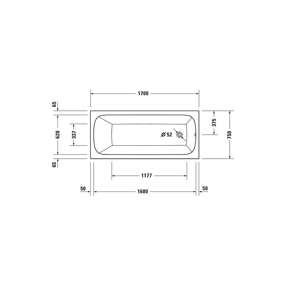 Duravit Qatego Whirlwanne Rechteckig, Einbau, 750x1700x480mm, Air-System, 1 Rü... DURAVIT-760612000AS0000 4067116074062 (Abb. 5)