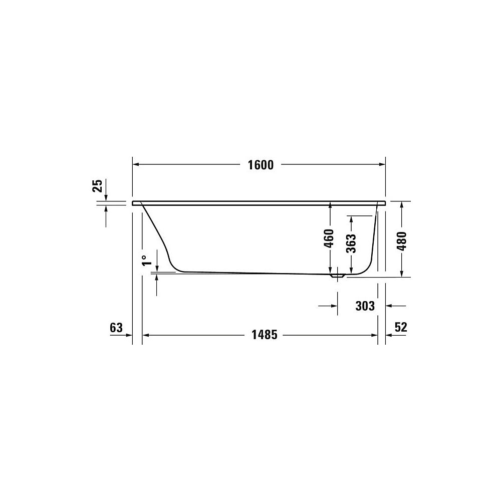 Duravit Qatego Whirlwanne Rechteckig, Einbau, 700x1600x480mm, Air-System, 1 Rü... DURAVIT-760610000AS0000 4067116074260 (Abb. 4)
