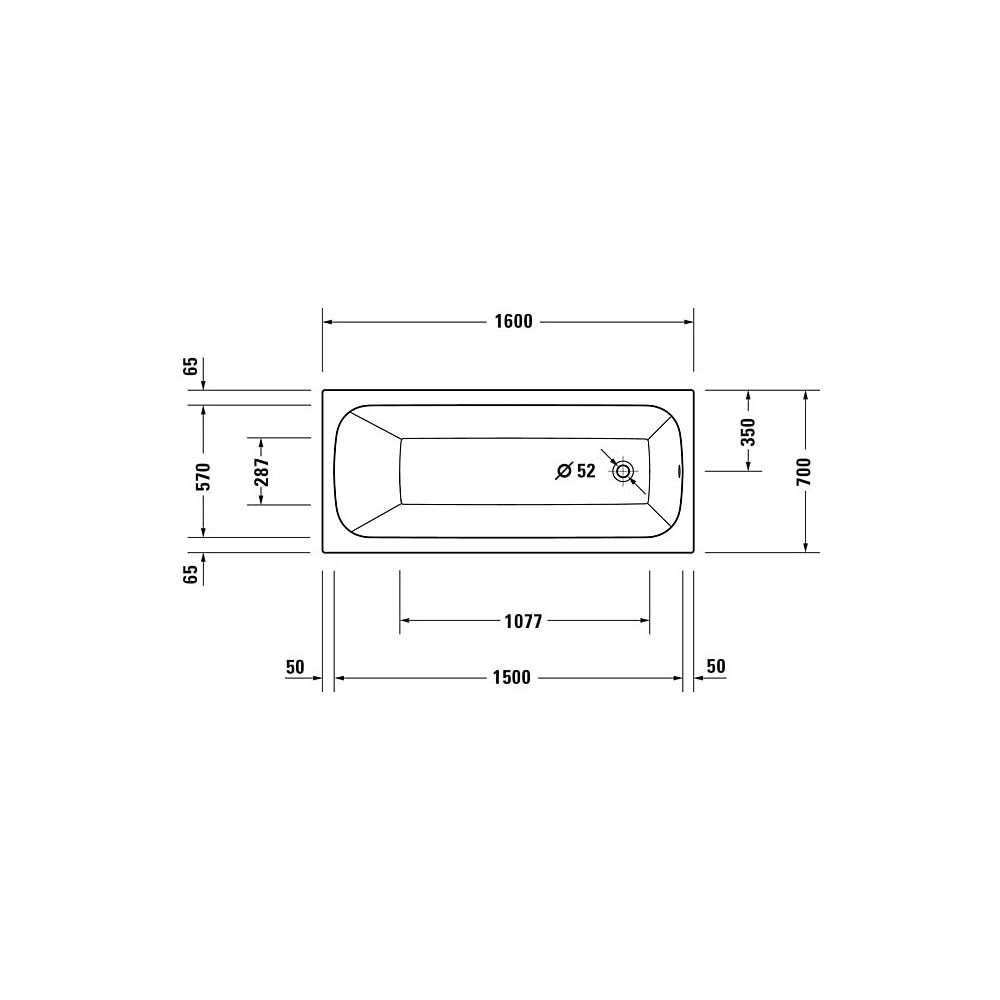 Duravit Qatego Whirlwanne Rechteckig, Einbau, 700x1600x480mm, Air-System, 1 Rü... DURAVIT-760610000AS0000 4067116074260 (Abb. 5)