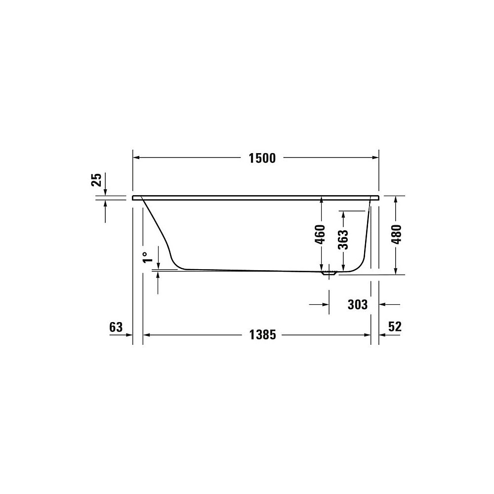 Duravit Qatego Whirlwanne Rechteckig, Einbau, 750x1500x480mm, Jet-System, 1 Rü... DURAVIT-760609000JS1000 4067116074307 (Abb. 4)