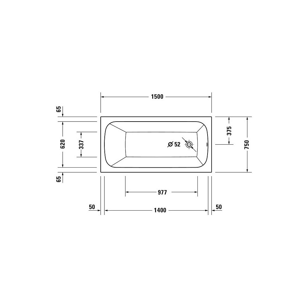 Duravit Qatego Whirlwanne Rechteckig, Einbau, 750x1500x480mm, Jet-System, 1 Rü... DURAVIT-760609000JS1000 4067116074307 (Abb. 5)