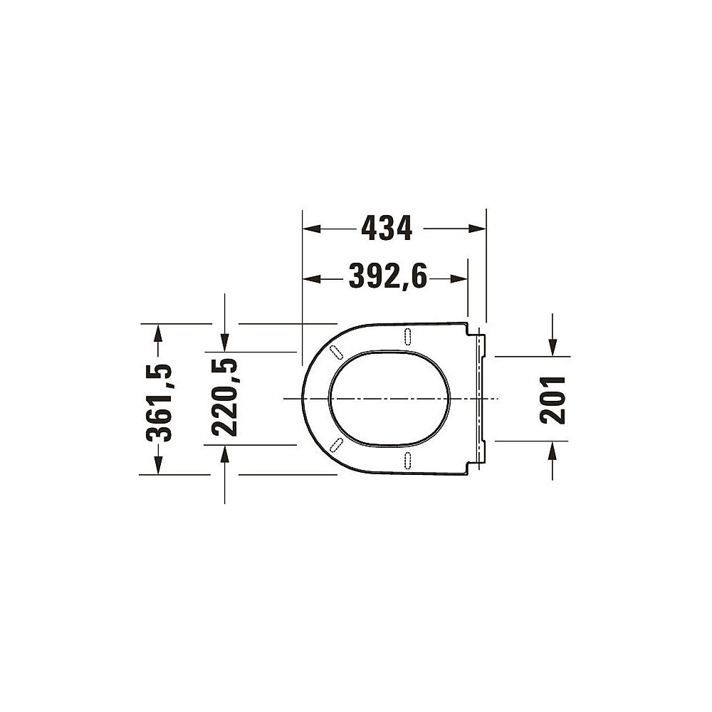 Duravit D-Neo WC-Sitz D-shaped Weiß Hochglanz, 376x43x441mm, ohne Absenkautomatik,... DURAVIT-0021610000 4063382017178 (Abb. 57)