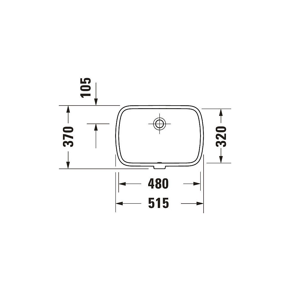 Duravit Qatego Einbauwaschtisch 320x480x150mm, Weiß Hochglanz, ohne HLB, mit Überla... DURAVIT-0398480028 4067116305142 (Abb. 3)
