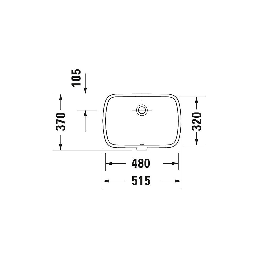 Duravit Qatego Einbauwaschtisch 320x480x150mm, Weiß Hochglanz, ohne HLB, mit Überla... DURAVIT-0398480028 4067116305142 (Abb. 5)