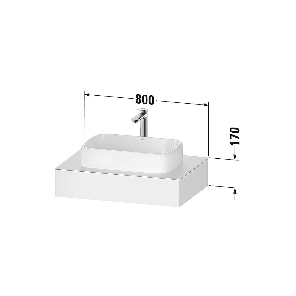 Duravit Qatego Konsole 550x800x170mm, 1 Ausschnitt/Waschplatz, Mattweiß, ohne ... DURAVIT-QA4800018180000 4067116099508 (Abb. 2)