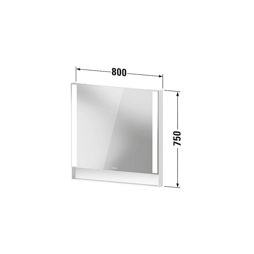 Duravit Qatego SpiegelWandmontage 65x800x750mm, Mattweiß, LED, 26W, Betätigung... DURAVIT-QA7082018180000 4067116204872 (Abb. 3)