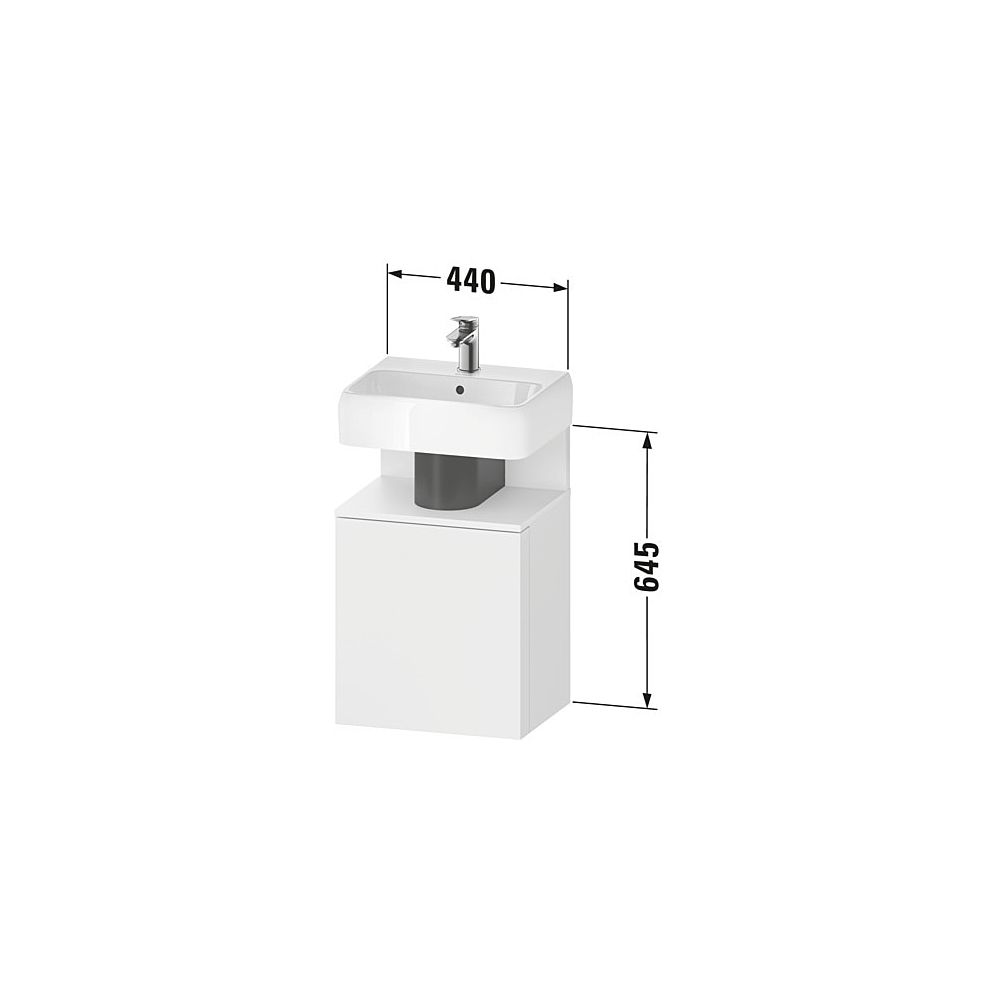 Duravit Qatego Waschtischunterbau wandh. 350x440x645mm L, Basalt Matt/Eiche Ma... DURAVIT-QA4076L16430000 4067116163315 (Abb. 3)