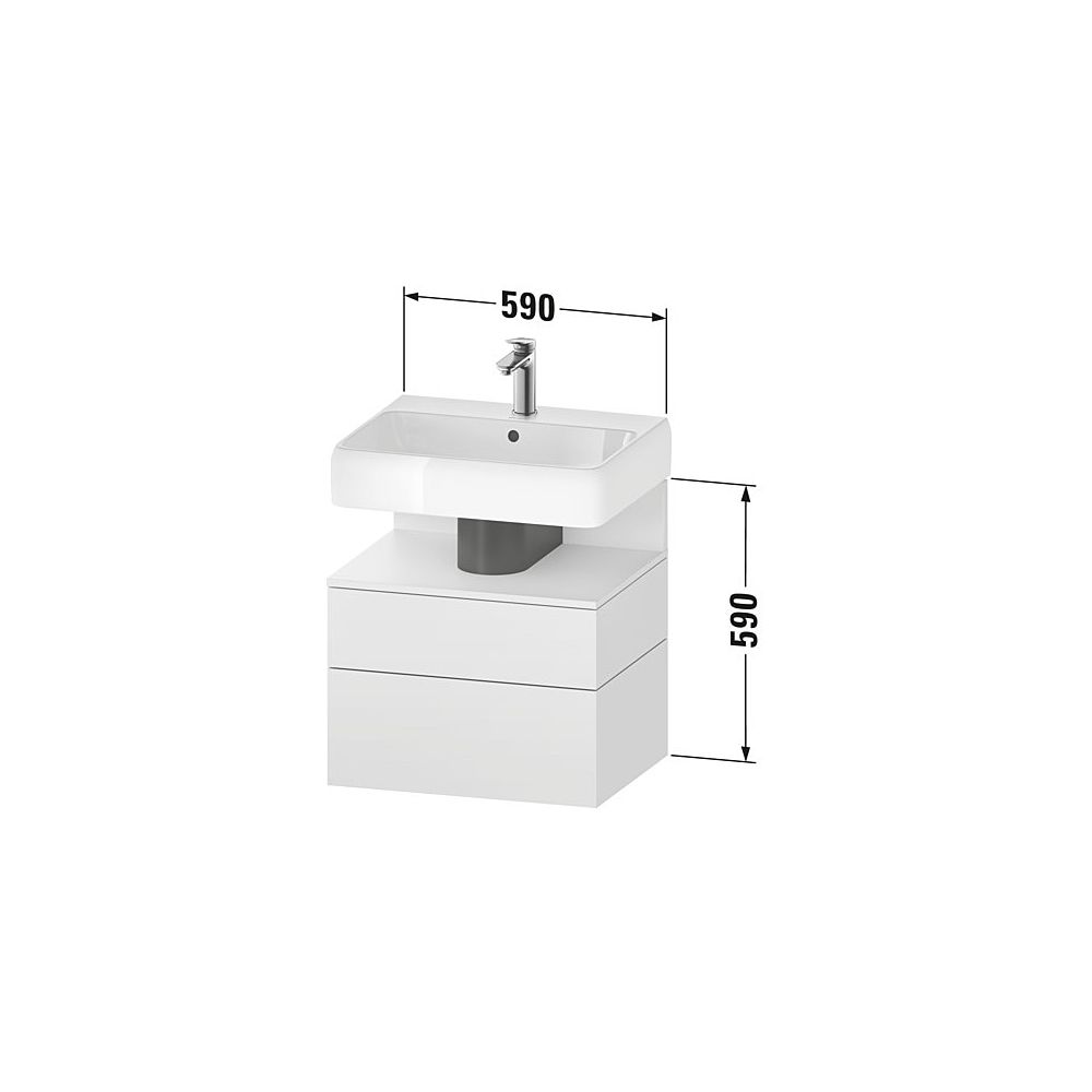 Duravit Qatego Waschtischunterbau wandh 470x590x590mm Taupe Matt/Mattweiß, Gri... DURAVIT-QA4393018910010 4067116221442 (Abb. 3)