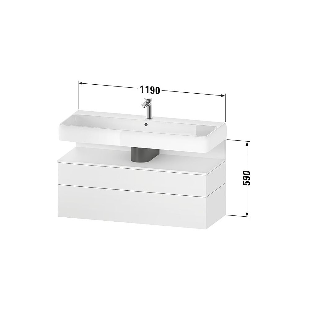 Duravit Qatego Waschtischunterbau wandh 470x1190x590mm Basalt Matt/Eiche Matts... DURAVIT-QA4396016430000 4067116219241 (Abb. 3)