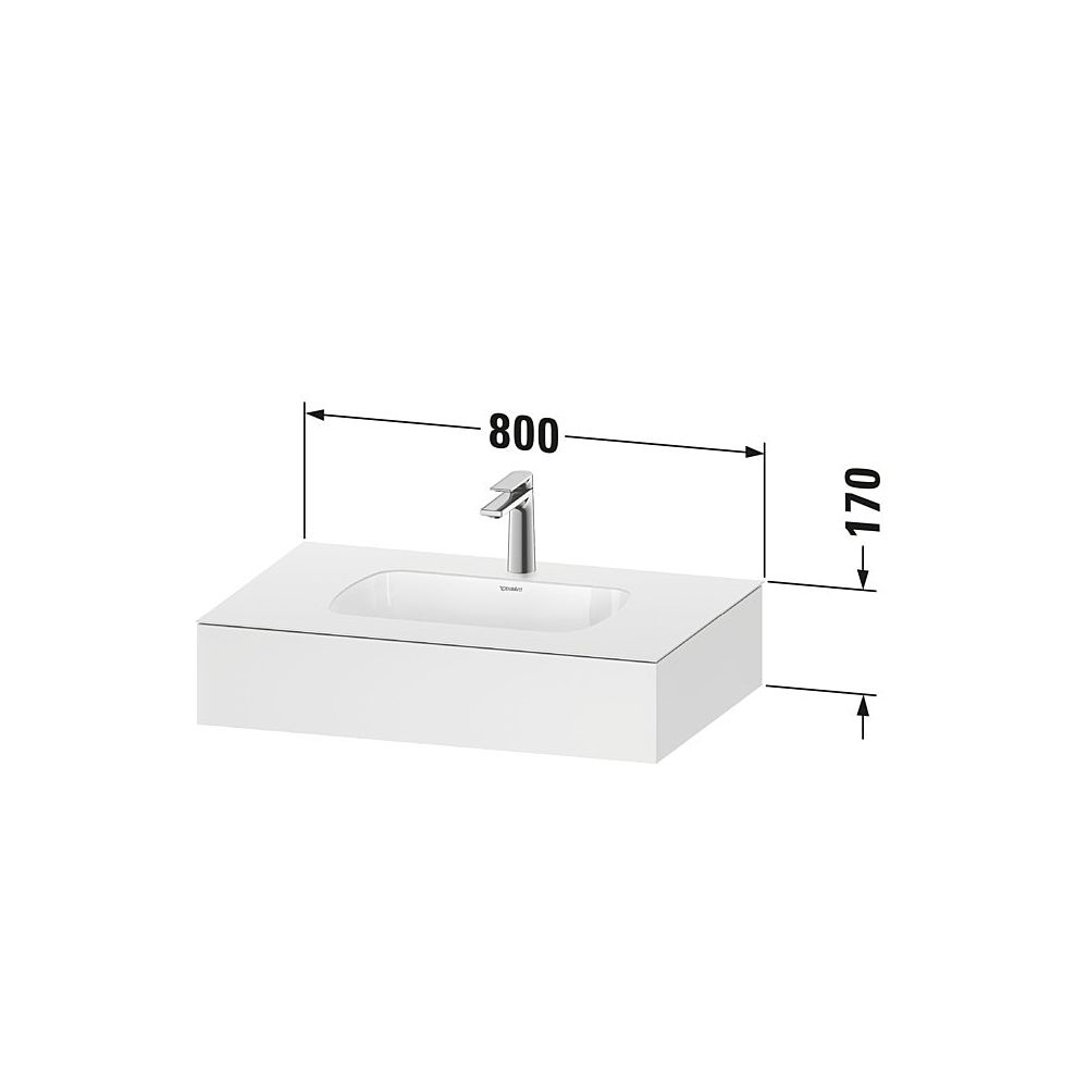 Duravit Qatego Einbauwaschtisch mit Konsole 550x800x170mm, Taupe Matt, mit Übe... DURAVIT-QA4690091910000 4067116259162 (Abb. 3)