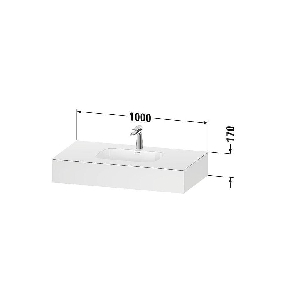 Duravit Qatego Einbauwaschtisch mit Konsole 550x1000x170mm, Graphit Matt, mit ... DURAVIT-QA4691049490000 4067116259230 (Abb. 3)