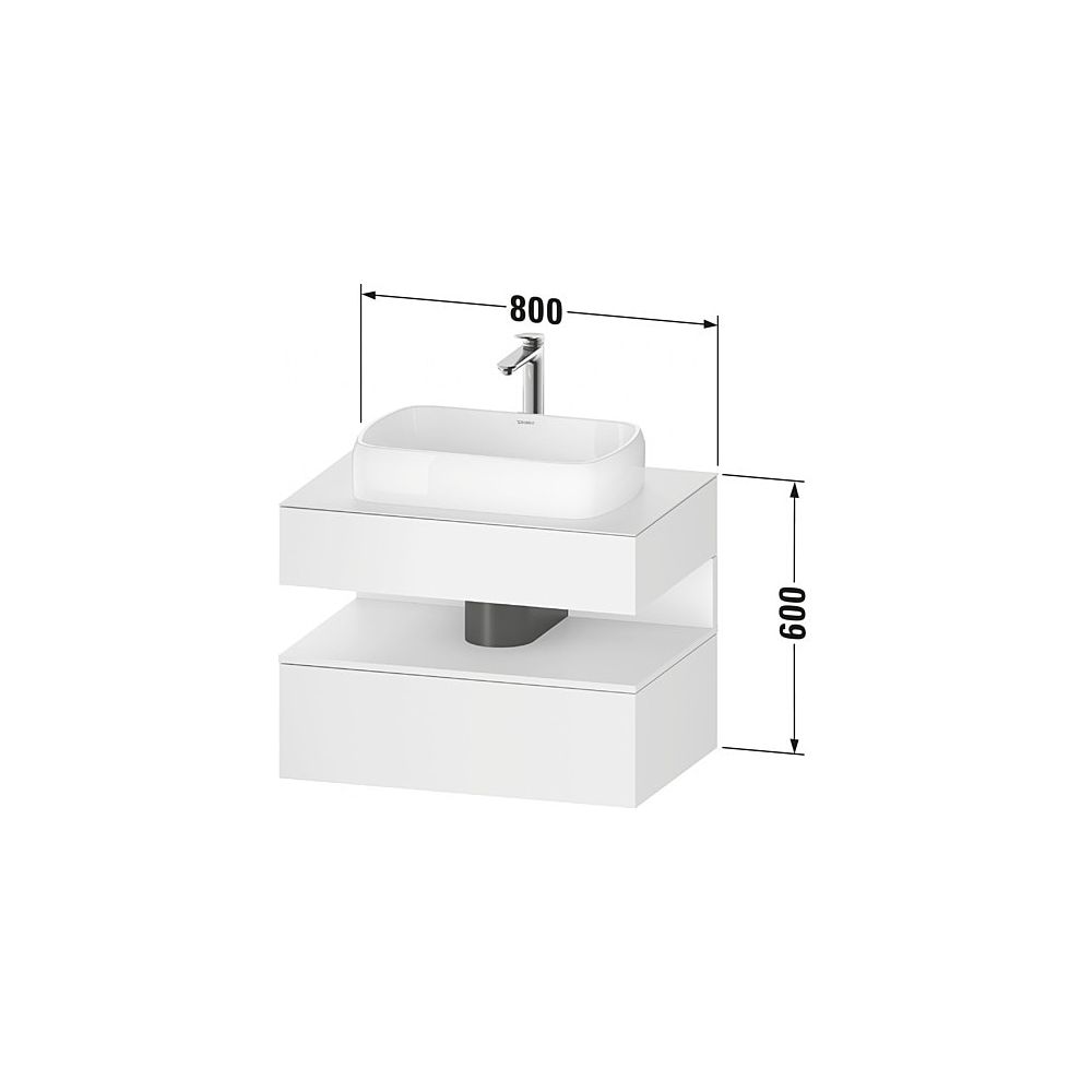 Duravit Qatego Konsolenwaschtischunterbau wandh 550x800x600mm Weiß Hochglanz/W... DURAVIT-QA4730084220000 4067116179972 (Abb. 3)