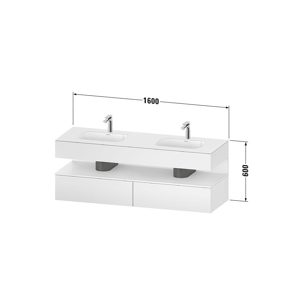 Duravit Qatego Einbauwaschtisch, Konsolen-WT-unterbau 550x1600x600mm Eiche Mar... DURAVIT-QA4797055490000 4067116189858 (Abb. 3)