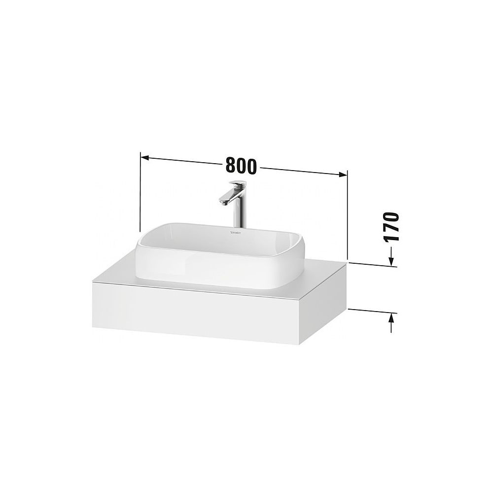 Duravit Qatego Konsole 550x800x170mm, 1 Ausschnitt/Waschplatz, Mattweiß, ohne ... DURAVIT-QA4800018180000 4067116099508 (Abb. 3)
