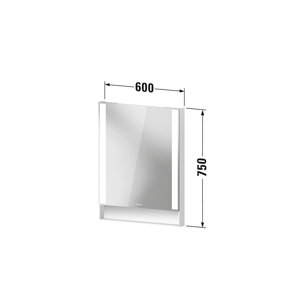 Duravit Qatego SpiegelWandmontage 65x600x750mm, Mattweiß, LED, 23W, Betätigung... DURAVIT-QA7081018180000 4067116204759 (Abb. 3)