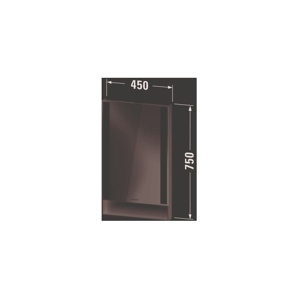 Duravit Qatego SpiegelWandmontage 65x450x750mm, Graphit Matt, LED, 21W, Betäti... DURAVIT-QA7080049490000 4067116204704 (Abb. 3)