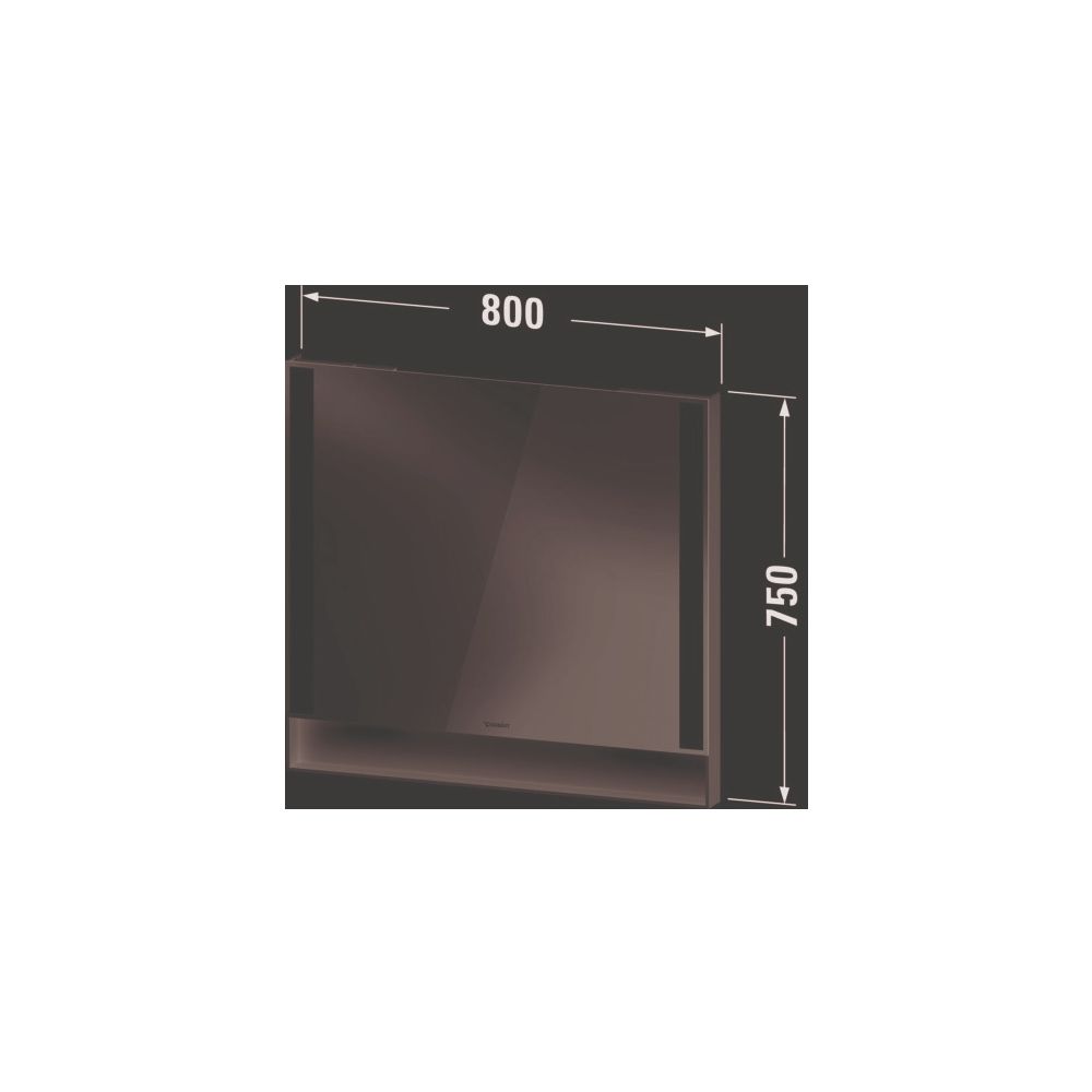 Duravit Qatego SpiegelWandmontage 65x800x750mm, Mattweiß, LED, 26W, Betätigung... DURAVIT-QA7082018180000 4067116204872 (Abb. 3)